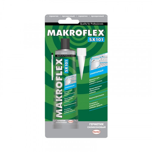 Герметик MAKROFLEX SX101 силикон. санитарный прозрачный 85 мл