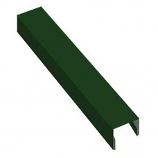 Планка заборная С8 зеленый (RAL 6005) 0,40х20х12х20х2000 мм.