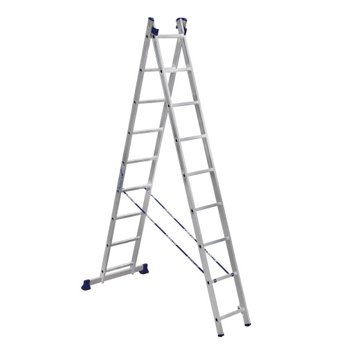 Лестница-Стремянка 2 секции по  9 ступеней (max 4,2 м)