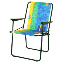Кресло складное ФОЛЬВАРК жеское (каркас зеленый ткань зелено-желтая)