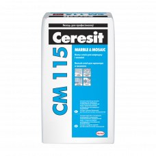 Клей для плитки и мозайки CERESIT СМ 115 белый  25кг (48шт)