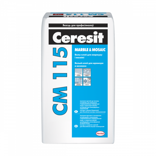Клей для плитки и мозайки CERESIT СМ 115 белый  25кг (48шт)