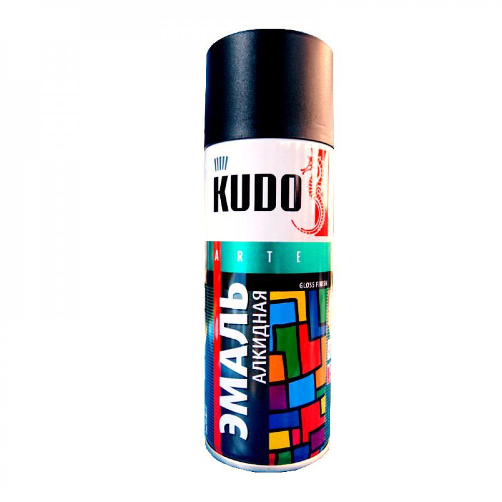 Kudo ku-1002 эмаль черная глянцевая 520 мл (аэрозоль)