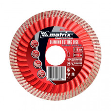 Диск алм.MATRIX Turbo Extra 115х22,2мм 73193 сухая резка MATRIX Professional