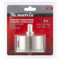 Сверло по керамограниту,  80х67мм 3-гран.хвост.  MATRIX 726803