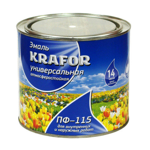 Эмаль ПФ-115 черная 2,7кг KRAFOR