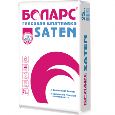 Шпатлевка финишная гипсовая БОЛАРС Saten 25кг  (48шт)